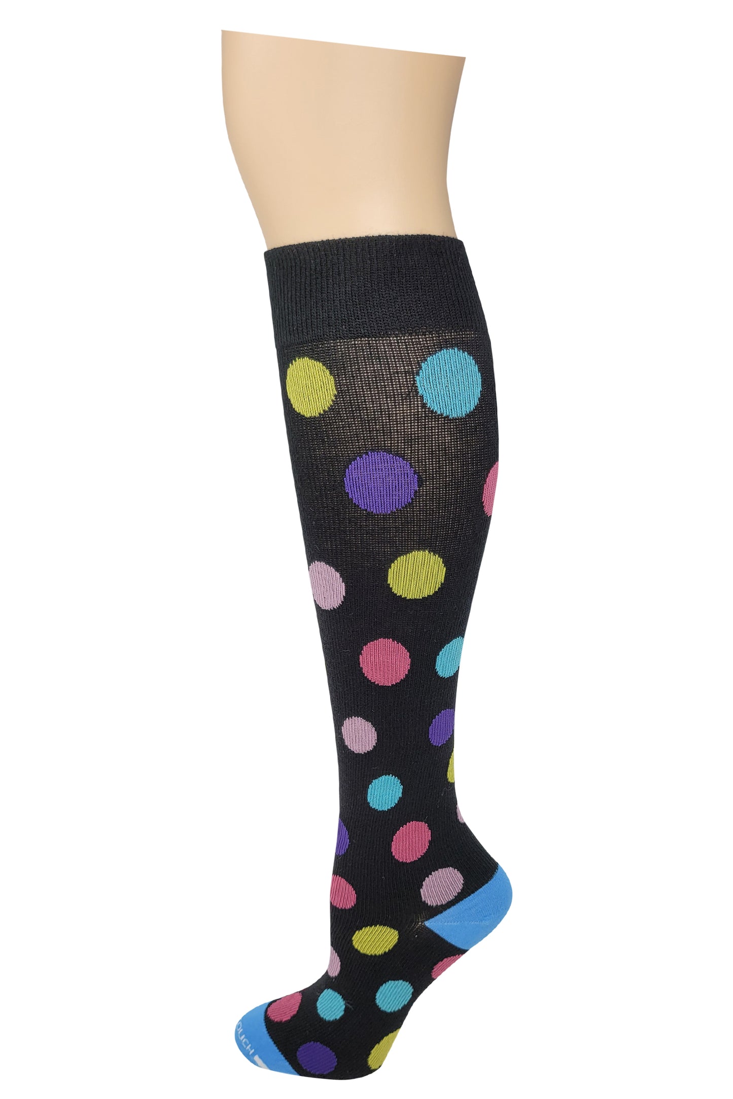 Compression Knee High Socks | Colorful Dots Design | Women (1 Pair)