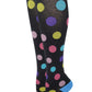 Compression Knee High Socks | Colorful Dots Design | Women (1 Pair)