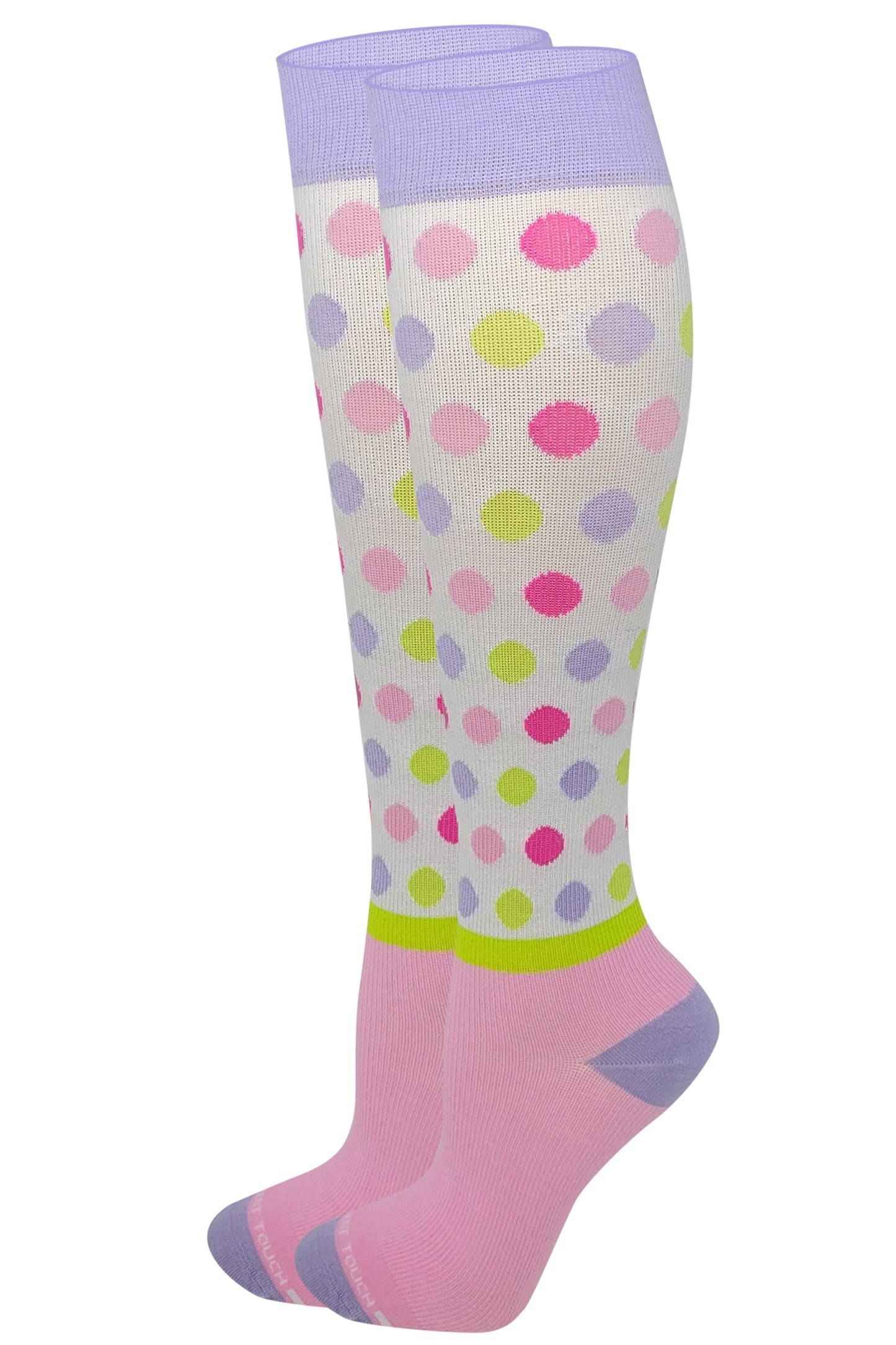 Different Touch Women Mini Dots Design Compression Knee High Socks