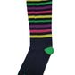 Compression Knee High Socks | Colorful Stripes Design | Women (1 Pair)