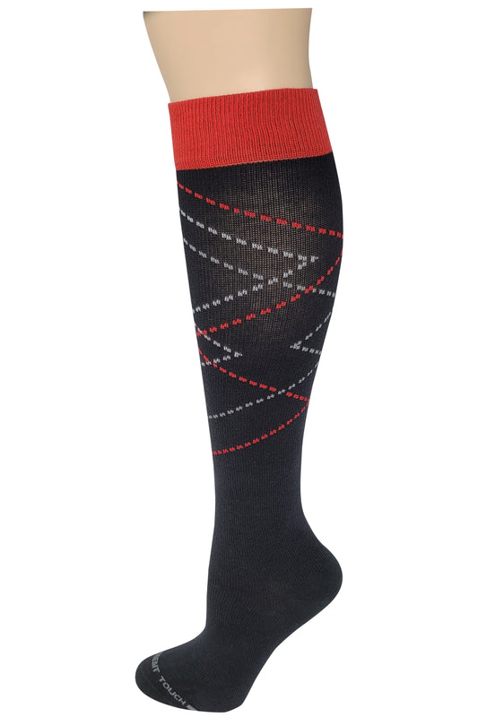 Compression Knee High Socks | Zig Zag Design | Womens (1 Pair)