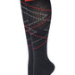 Different Touch Women Zig Zag Design Compression Knee High Socks
