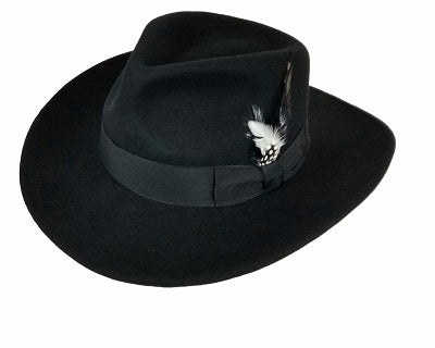 Wool Western Fedora Hat | 100% Wool Indiana Jones | Men's