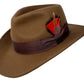 Different Touch Indiana Jones Outback Cowboy Crushable Wool Fedora Hat