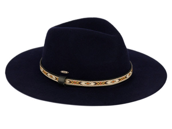 Wide Brim Fedora with Woven Tribal Band | Epoch Women