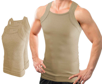 G-unit Style Tank Top Men Premium Quality 100% Cotton Gym Underwear Shirt  Heavy Weigh Square Cut -  Canada