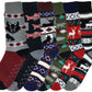 Different Touch 6 Pairs Pack Heated Warmth Lodge Non Skid Socks