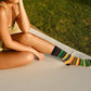 Sumona 6 Pairs Women Colorful Stripes Design Novelty Crew Socks