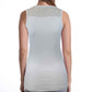SUMONA Women Round Neck Accent Grey Two Tone Casual Basic Ribbed Tank Top