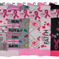 Women 6 pairs Breast  Cancer Awareness Knee High Socks