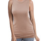SUMONA Women Tank Tops Round Neck Sleeveless Basic Ribbed Summer Cami Top Casual Shirts