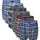 Different Touch Men's Classic Design Plaid Woven Boxer Shorts Underwear (6 Pack)