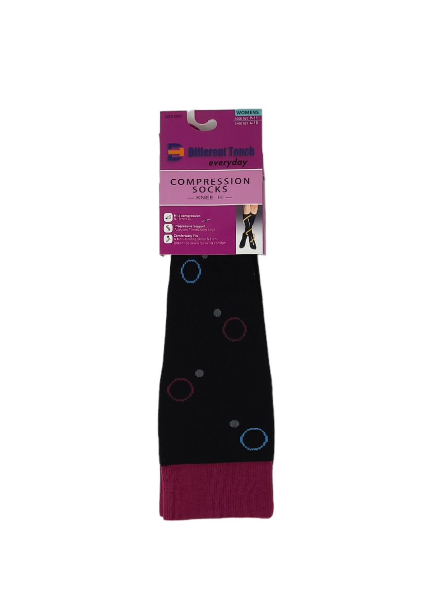 Compression Knee High Socks | 8-15 mmHg Assorted Designs | Women (1 Pair)