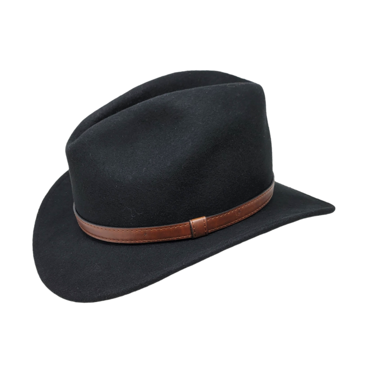 Epoch Men's Premium Wool Outback Fedora with Leather Band Hat