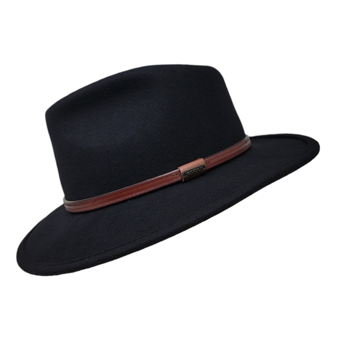 Epoch Men's Crushable Felt Outback Hat W/Leather Band