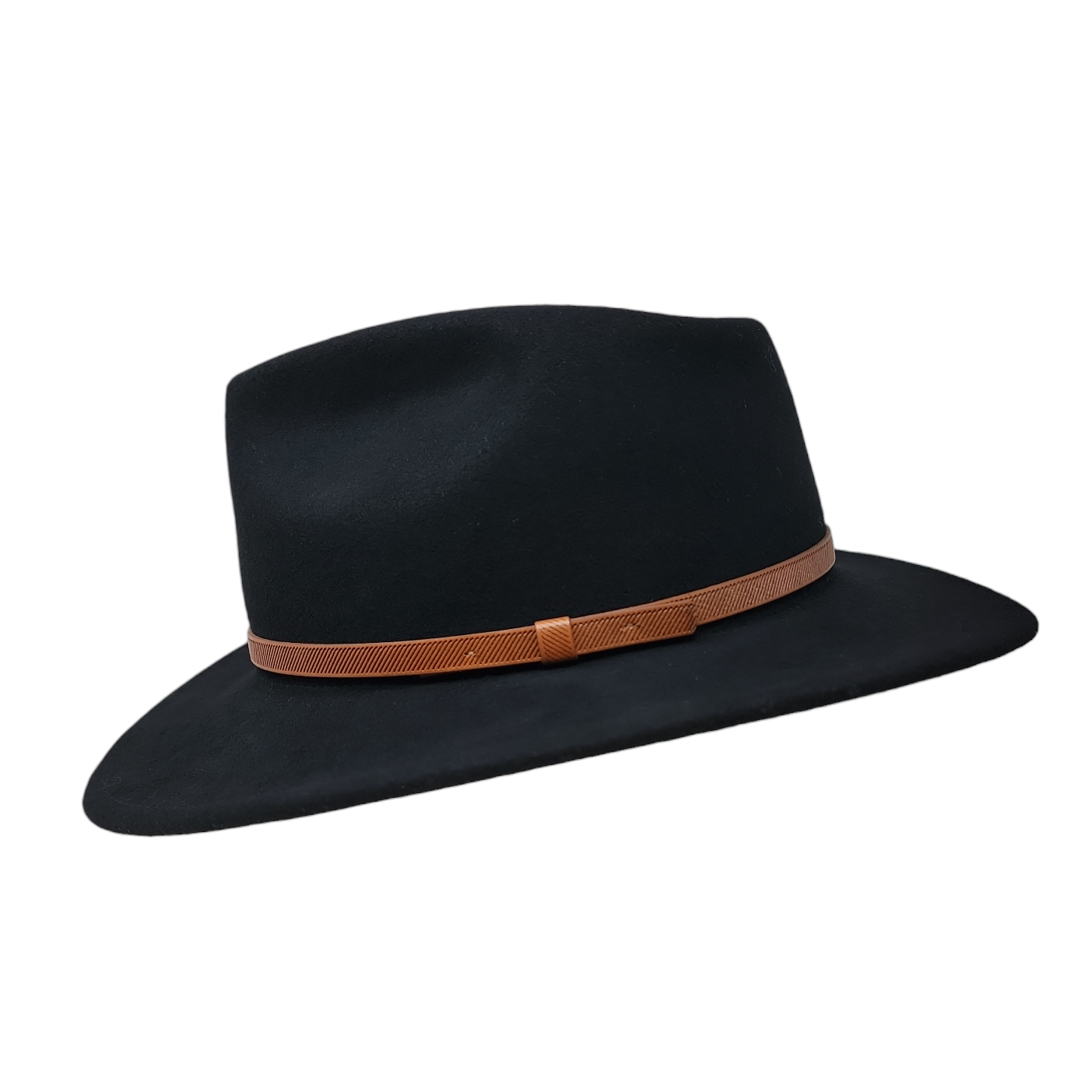 Crushable Wool Hat | Accent Leather Band | Men's