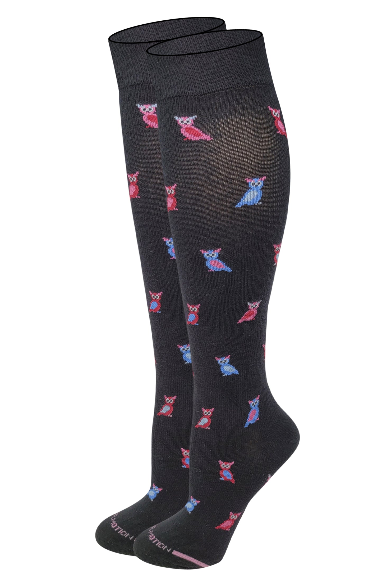 Knee High Compression Socks | Owl Design | Women's (1 Pair)