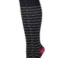 Knee High Compression Socks | Stripes with Dots | Women's (1 Pair)