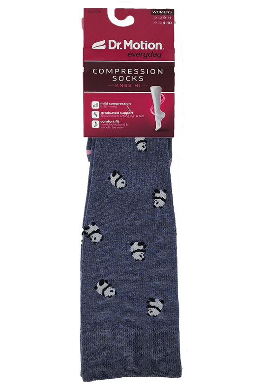 Knee High Compression Socks | Panda Design | Women's (1 Pair)