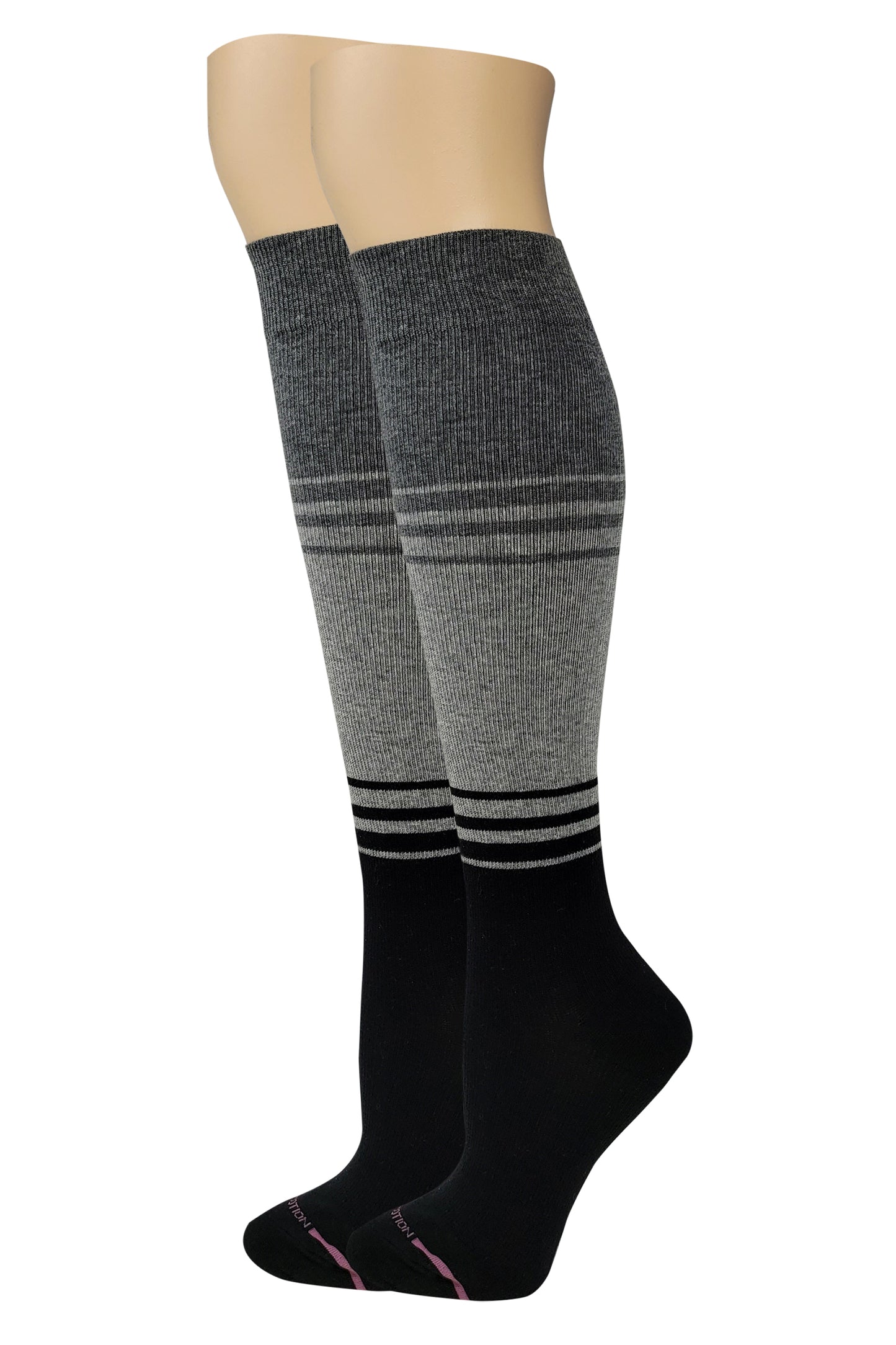 Dr. Motion Women Colorblock Design Compression Knee High Socks