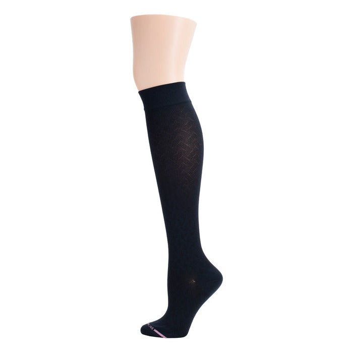 Dr. Motion Women Solid Microfiber Knee-Hight Compression Socks