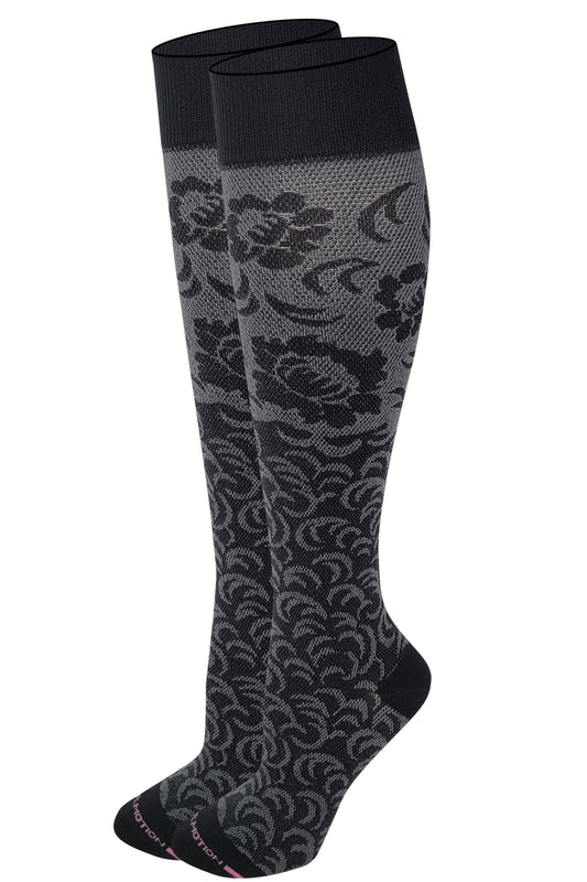 Knee High Compression Socks | Damaska Floral Design | Women's (1 Pair)