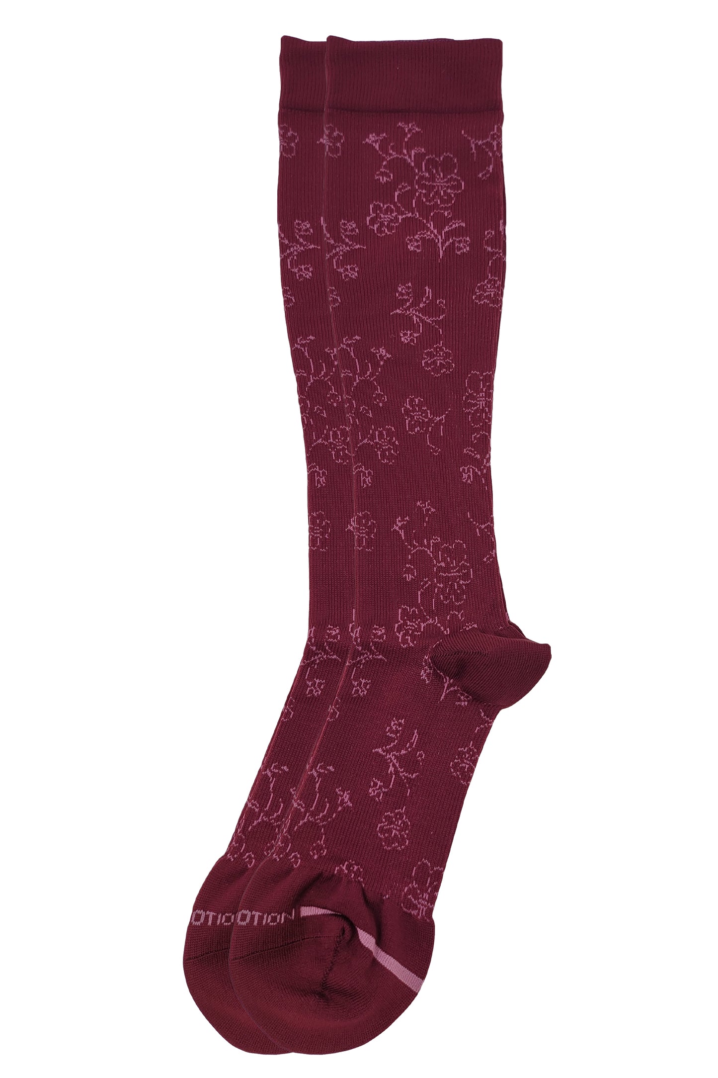 Dr. Motion Women Floral Pattern Design Compression Knee High Socks
