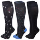 Dr. Motion 3 Pairs Women Compression Knee High Socks with Gift Box