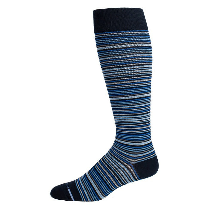 Compression Knee High Socks | Multi Thin Stripe | Men's (1 Pair)