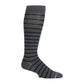 Compression Knee High Socks | Cotton Blend Stripes | Men's (1 Pair)