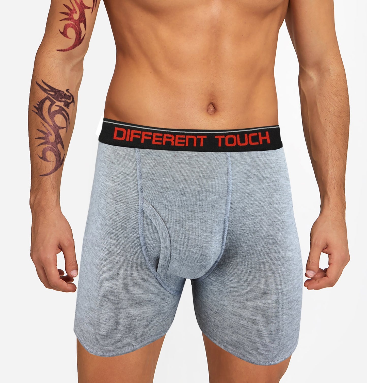 Different Touch Men Big & Tall Classic Long Leg Length Boxer Briefs  Underwear