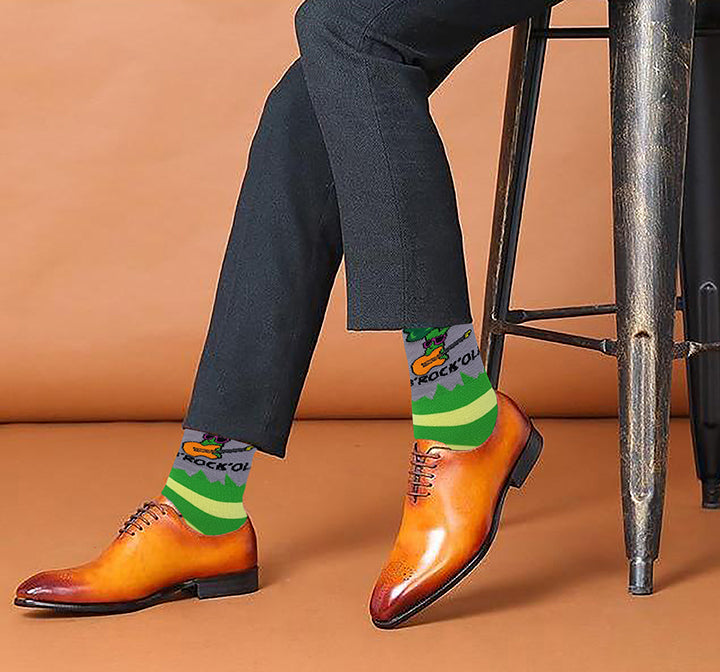 Dress Socks | Assorted Funky Design | Men's 12 Pairs