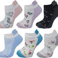 Dr. Motion Women's 6 Pairs Compression Ankle Socks