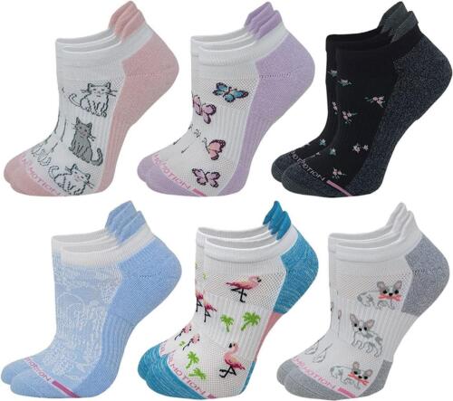 Dr. Motion Women's 6 Pairs Compression Ankle Socks